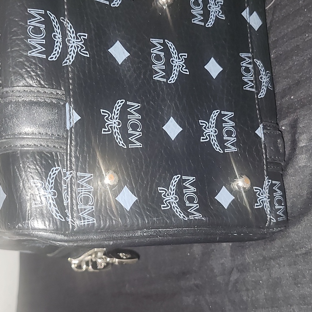MCM Visetos Black Boston Bag - Picture 9 of 15